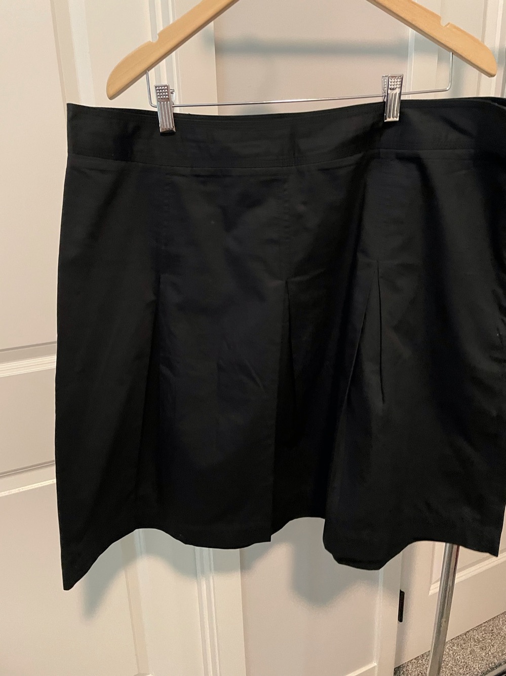 Merona Black A-Line Pleated Skirt with Clean Waistband